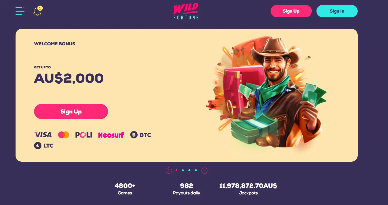 Wild Fortune Casino Website